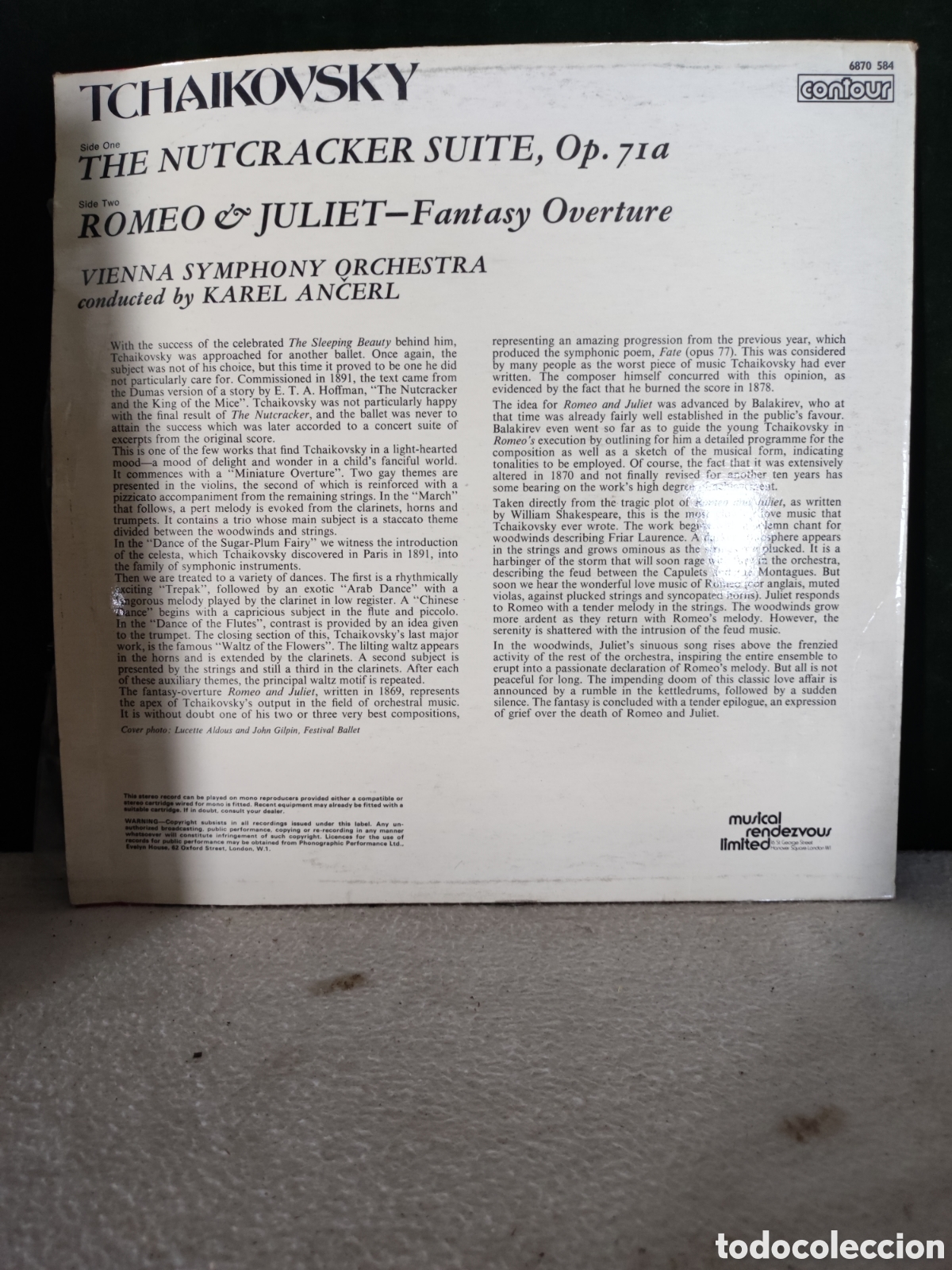 Discos de vinilo: Tchaikovsky LP m&uacute;sica - Foto 2