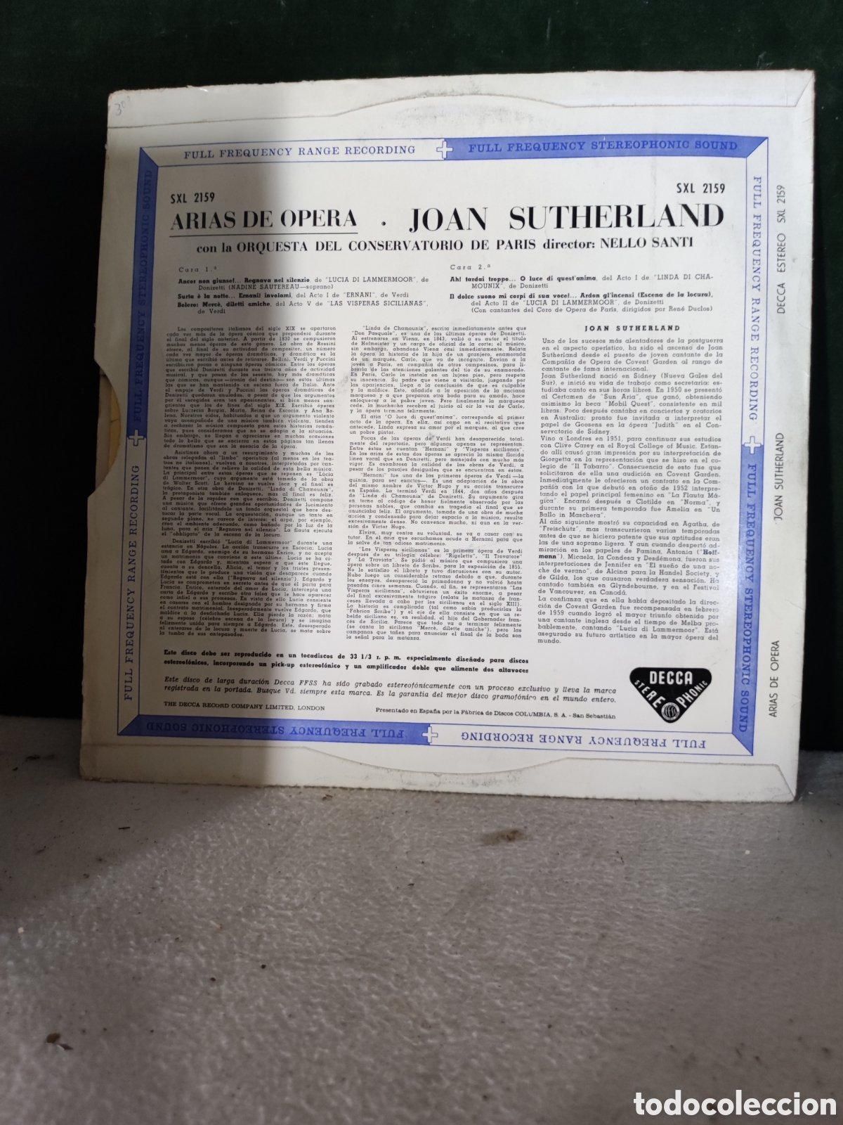 Discos de vinilo: Joan sutherland arias de &oacute;pera - Foto 2