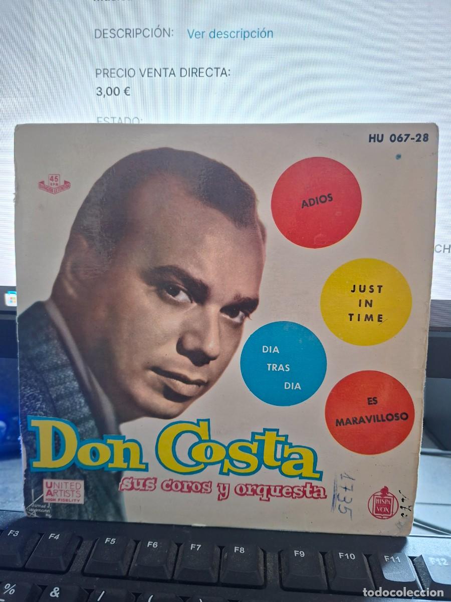 Discos de vinilo: DON COSTA Y SU ORQUESTA - ADIOS - EP DE VINILO