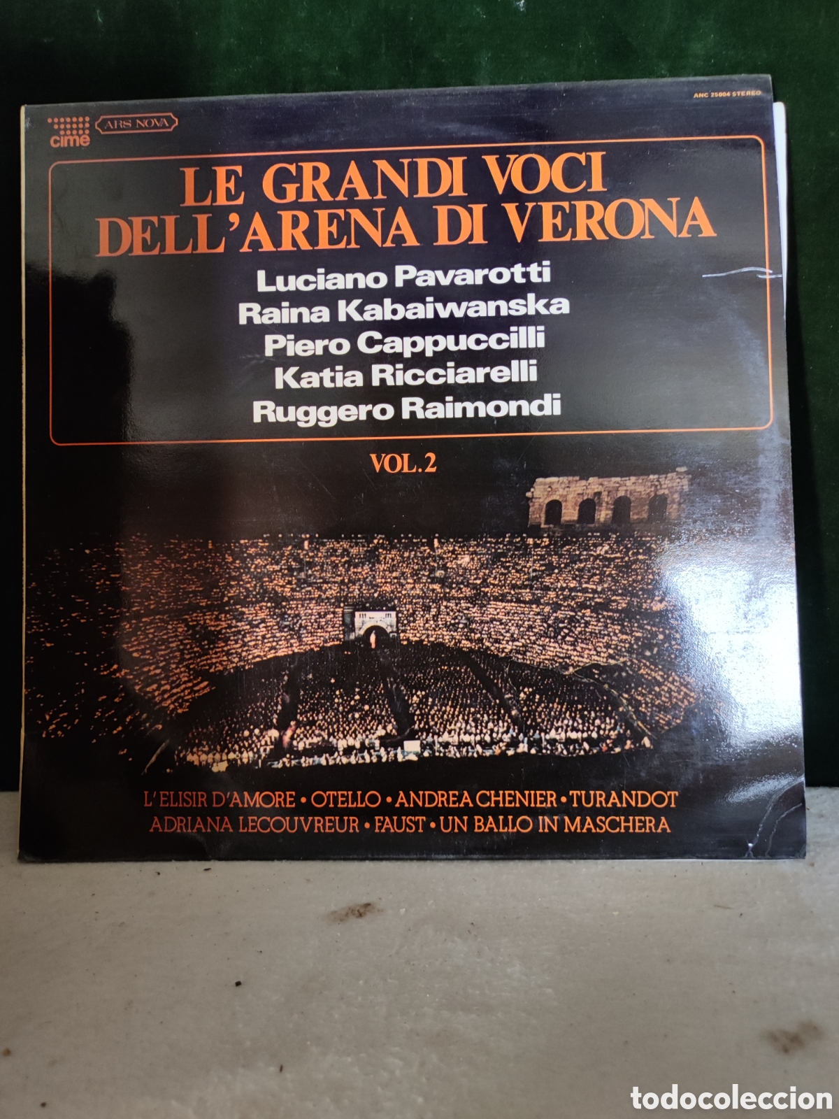 Discos de vinilo: Las grandes voces de la arena de Verona