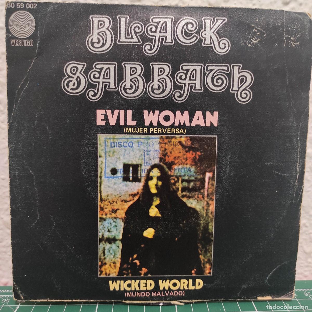 Discos de vinilo: BLACK SABBATH - EVIL WOMAN= MUJER PERVERSA &middot; SINGLE 7&rdquo; &middot; 1970 SPAIN &middot; VG / VG