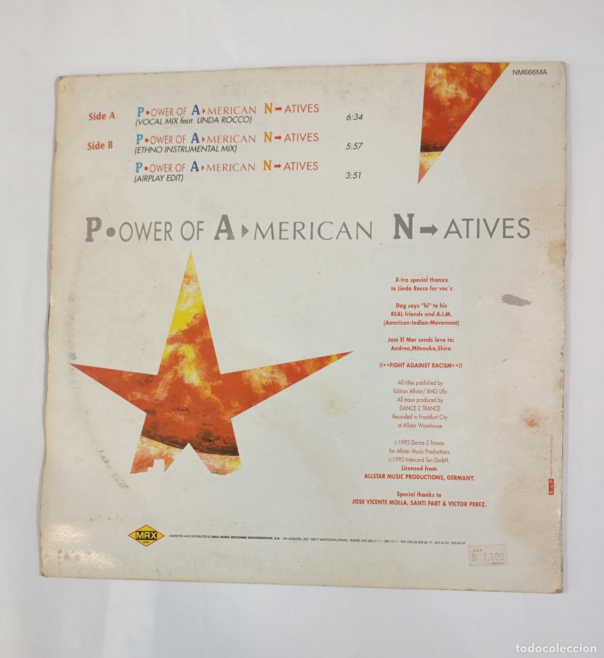 Discos de vinilo: Power American Natives. Maxi-Single. TDKDA59 - Foto 2