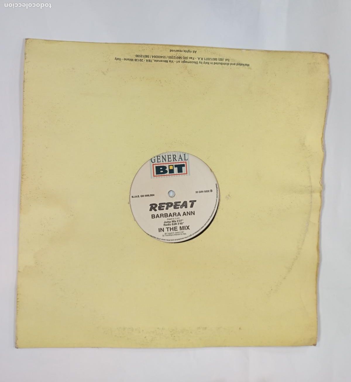 Discos de vinilo: Barbara Ann. Repeat. Maxi-Single. TDKDA94