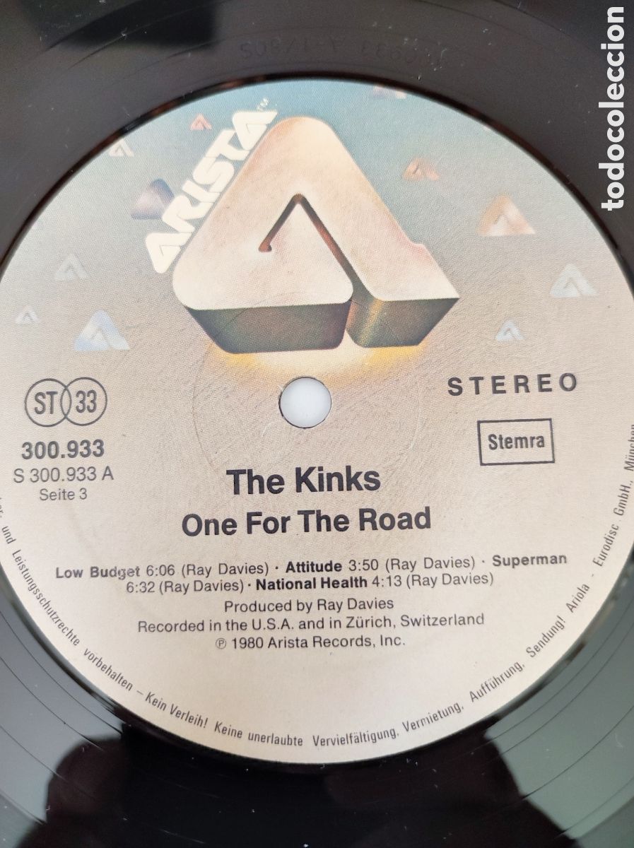 Discos de vinilo: THE KINKS - ONE FOR THE ROAD - Foto 8