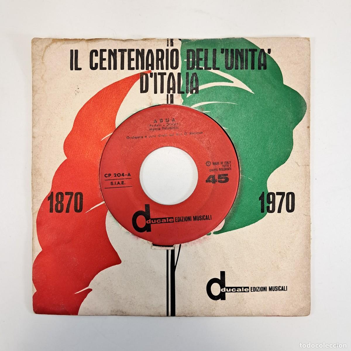 Discos de vinilo: Disco Vinile 45 Giri - &rdquo;Adua / A Tripoli&rdquo; - Marcia Patriottica 1870-1970