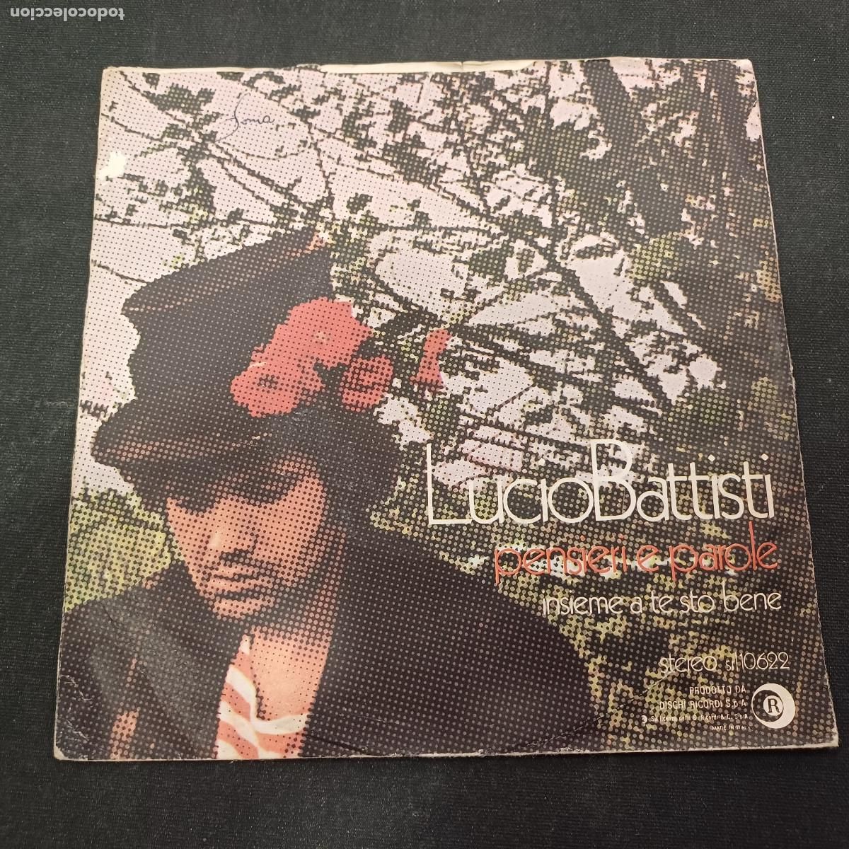 Discos de vinilo: LUCIO BATTISTI/PENSIERI E PAROLA/SINGLE. - Foto 1