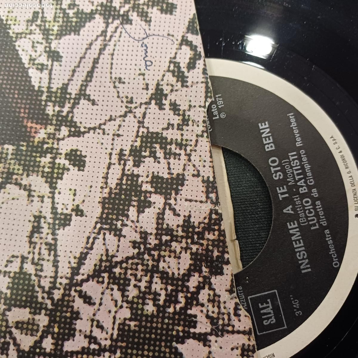 Discos de vinilo: LUCIO BATTISTI/PENSIERI E PAROLA/SINGLE. - Foto 2