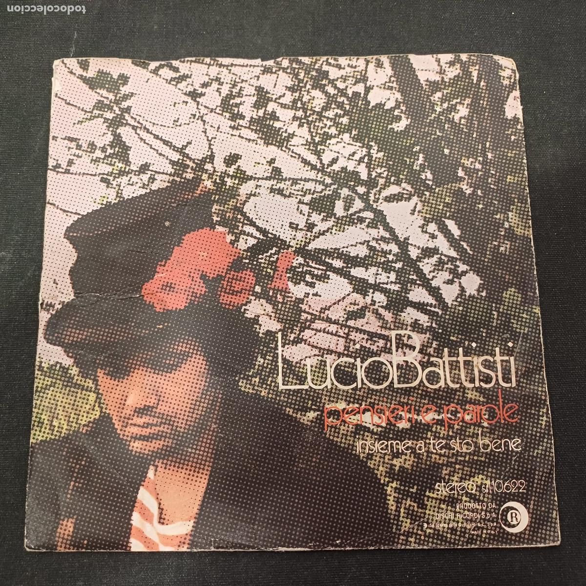 Discos de vinilo: LUCIO BATTISTI/PENSIERI E PAROLA/SINGLE. - Foto 3