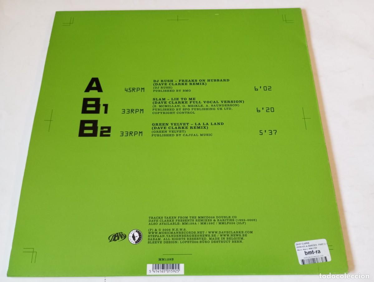 Discos de vinilo: Dave Clarke &ndash; Remixes & Rarities 1992-2005 - Foto 2