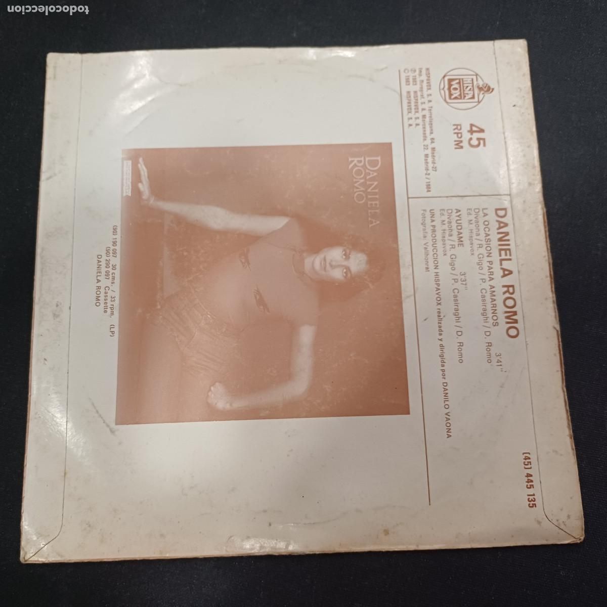 Discos de vinilo: DANIELA ROMO/LA OCASION PARA AMARNOS/SINGLE. - Foto 3