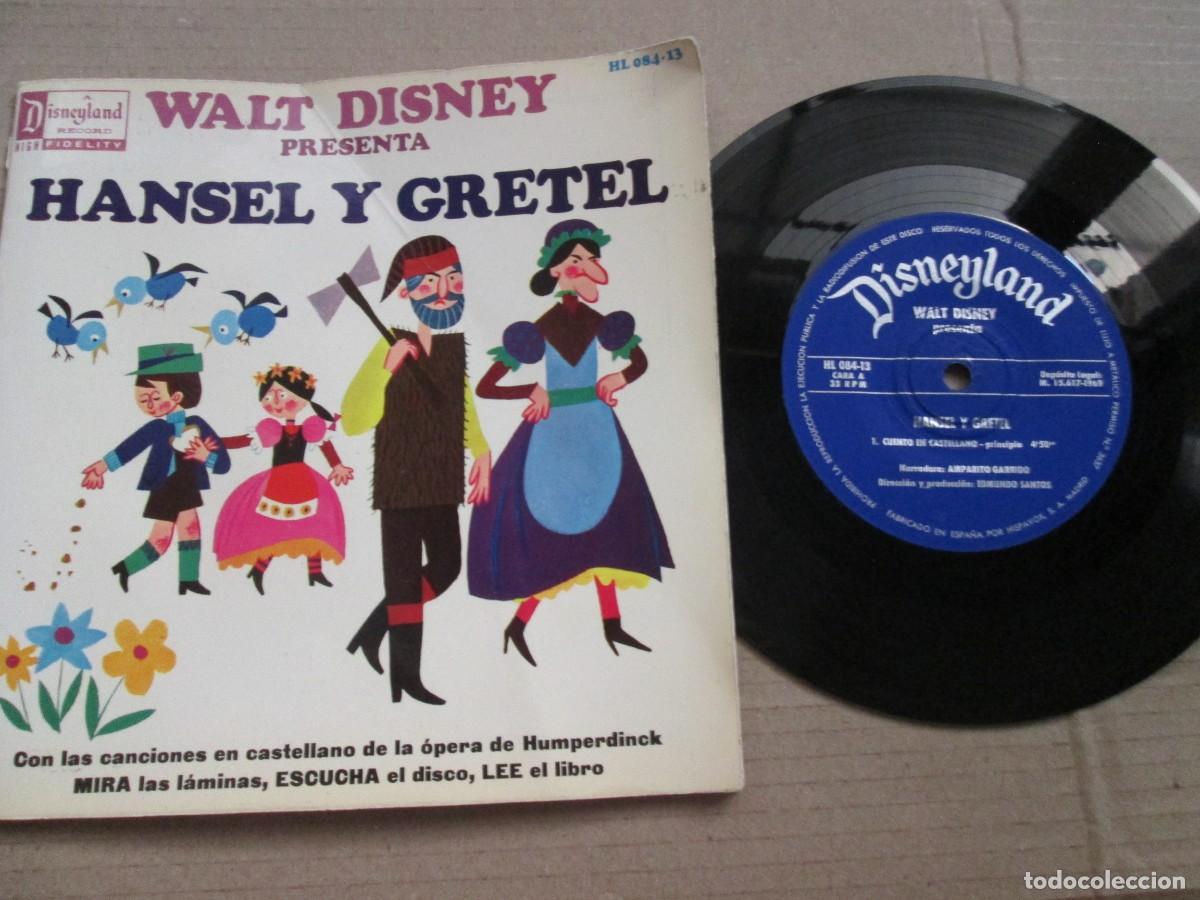 Discos de vinilo: AMPARITO GARRIDO - Hansel y Gretel. Disco LIbro, ed espa&ntilde;ola 7&rdquo; 1969. Muy buen estado (VG+)