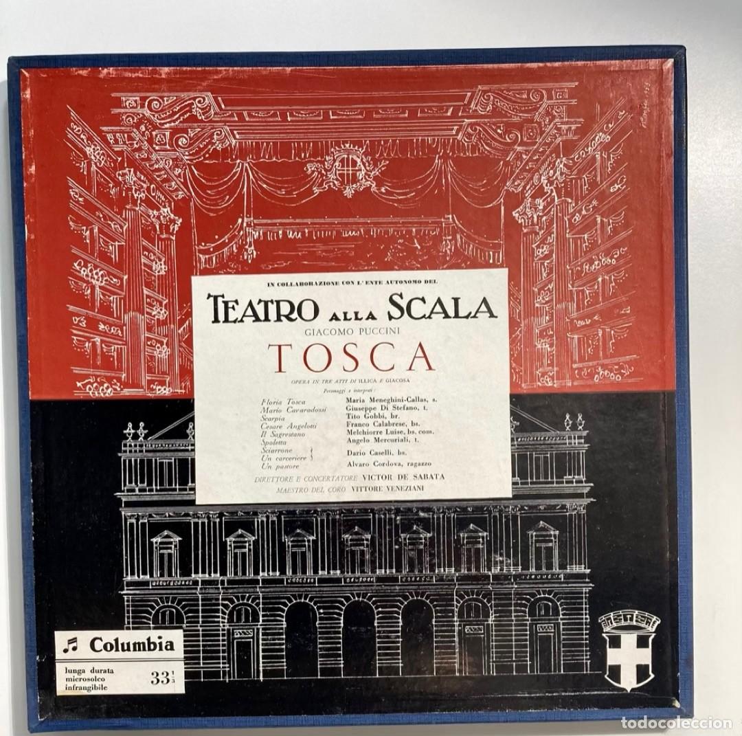 Discos de vinilo: Cofanetto 2 lp Giacomo Puccini TOSCA - TEATRO ALLA SCALA - COLUMBIA
