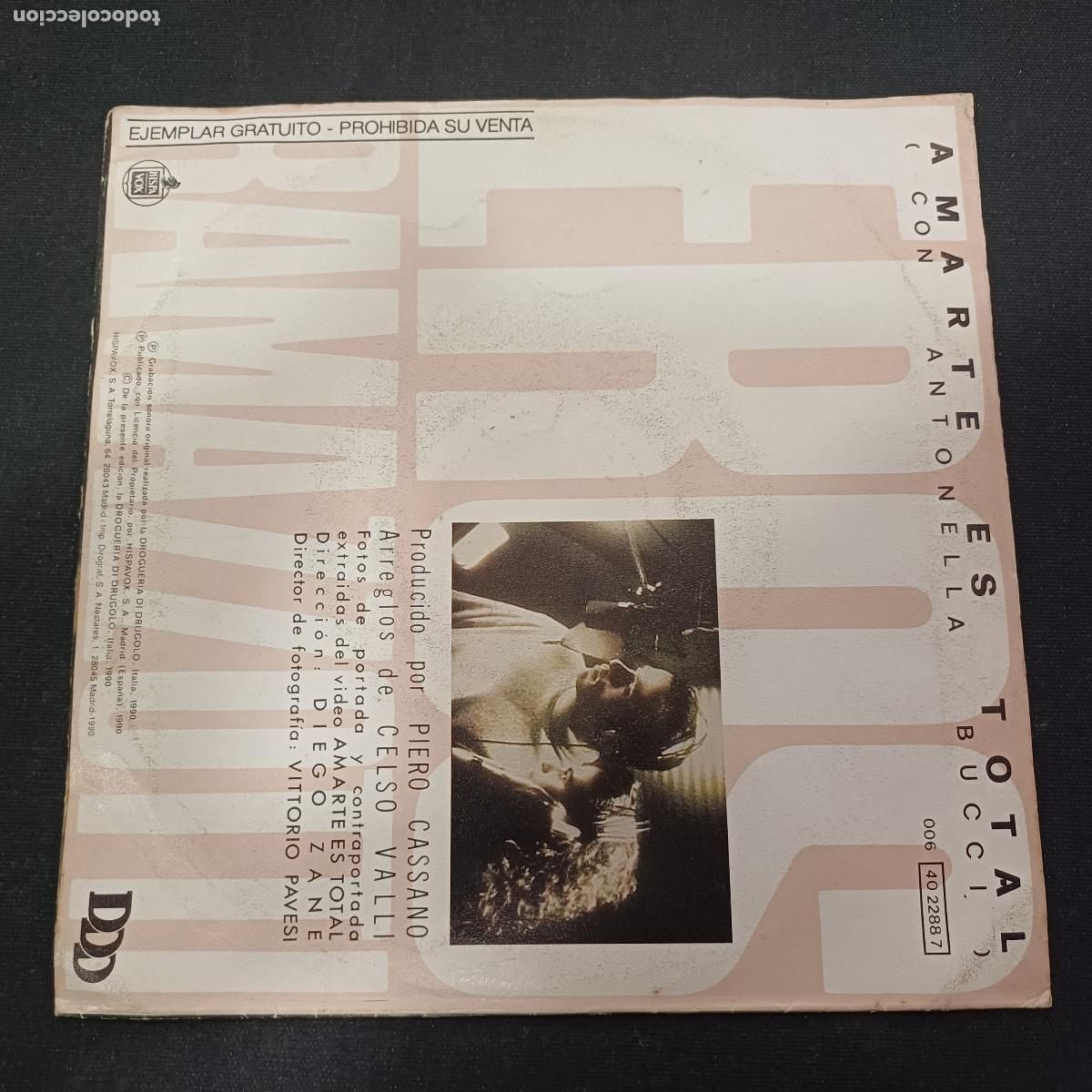 Discos de vinilo: EROS RAMAZZOTTI/AMARTE ES TOTAL/SINGLE. - Foto 3