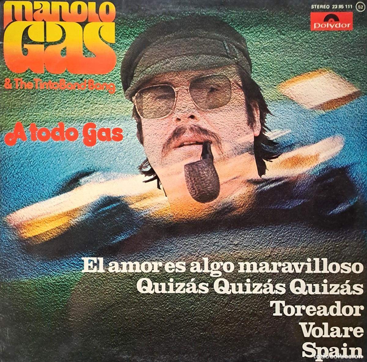 Discos de vinilo: LPs MANOLO GAS, A TODO GAS. EL AMOR ES ALGO MARAVILLOSO, TOREADOR..... LP-SESP-597