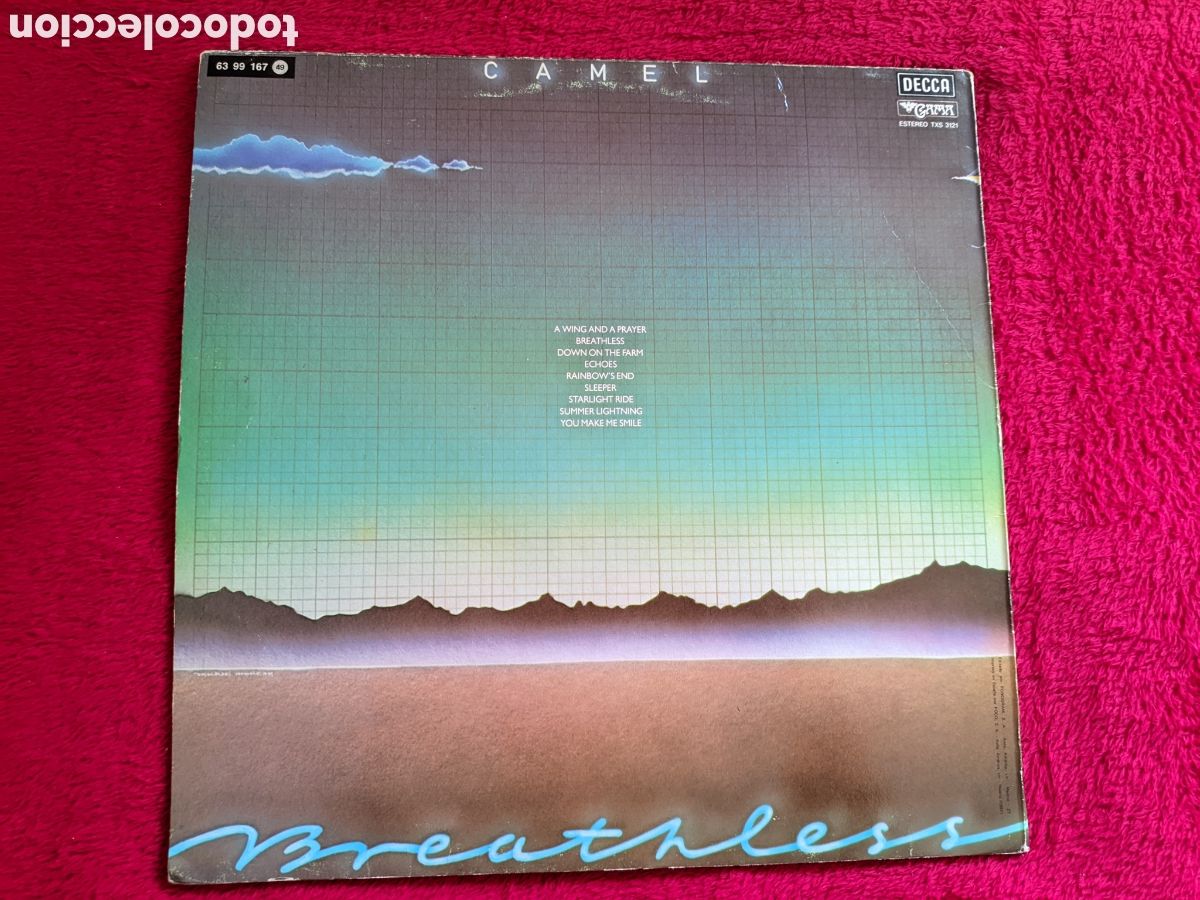 Discos de vinilo: // // Camel &ndash; Breathless - Decca/Gama Espa&ntilde;a 1981 - Foto 2