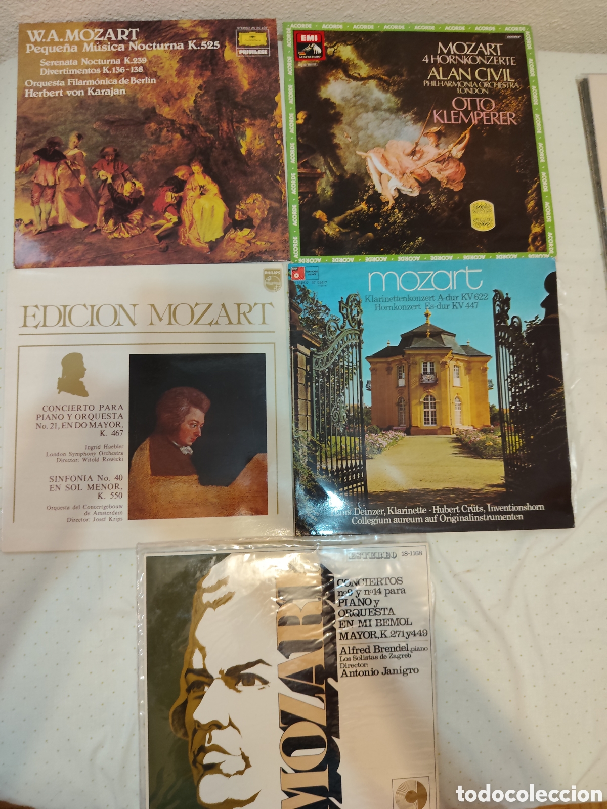 Discos de vinilo: Lote 5 vinilos Mozart Virgenes