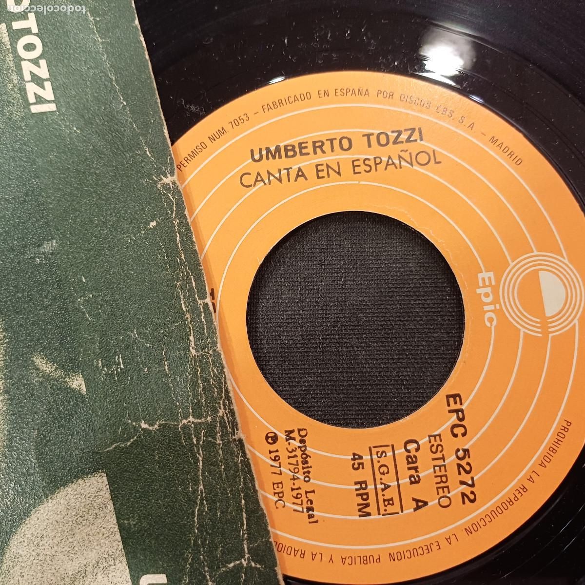 Discos de vinilo: UMBERTO TOZZI/TE AMO/SINGLE. - Foto 2