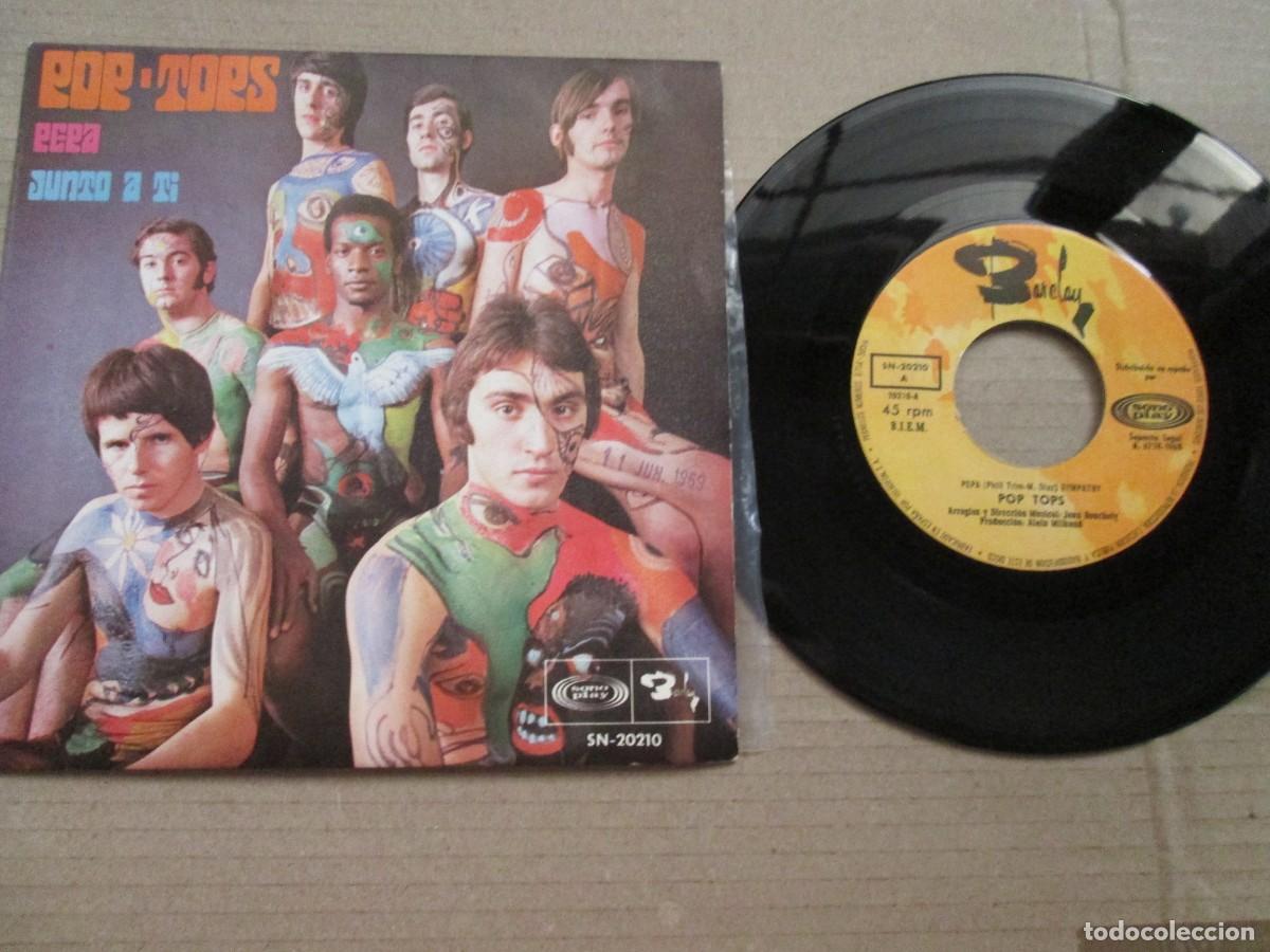 Discos de vinilo: POP-TOPS - Pepa / Junto a Ti. Single, ed espa&ntilde;ola 7&rdquo; 1968. Magn&iacute;fico estado VG+/NM