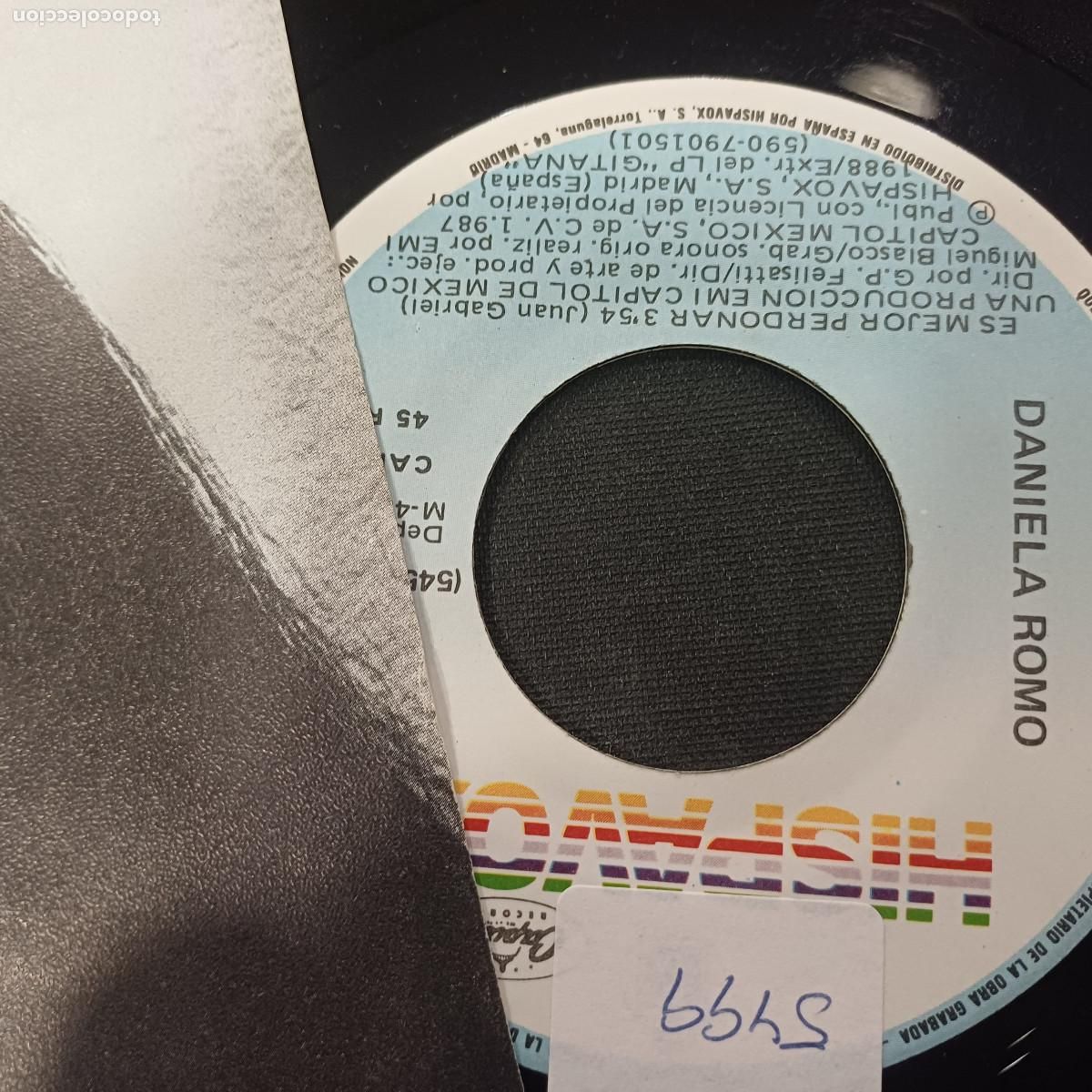 Discos de vinilo: DANIELA ROMO/ES MEJOR PERDONAR/SINGLE. - Foto 2
