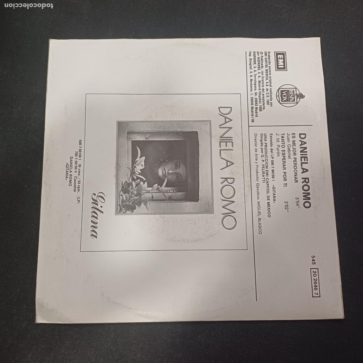 Discos de vinilo: DANIELA ROMO/ES MEJOR PERDONAR/SINGLE. - Foto 3