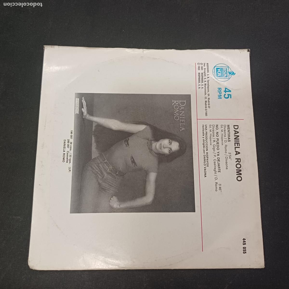 Discos de vinilo: DANIELA ROMO/MENTIRAS/SINGLE. - Foto 3
