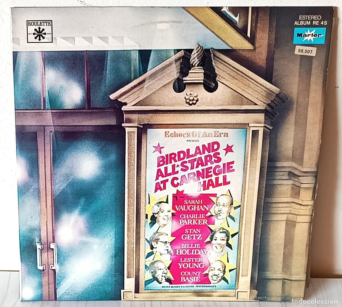 Discos de vinilo: THE BIRDLAND ALL STARS LIVE AT CARNEGIE HALL - VARIOS GRUPOS ROULETTE 2 LP&acute;S - 1977 GAT