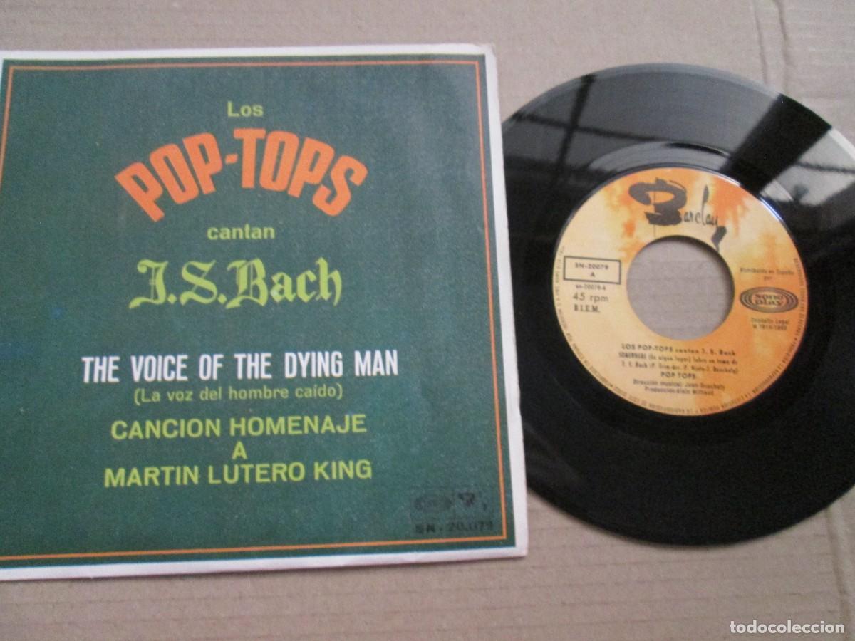 Discos de vinilo: POP-TOPS - Cantan JS Bach. Single, ed espa&ntilde;ola 7&rdquo; 1968. Magn&iacute;fico estado VG+/NM