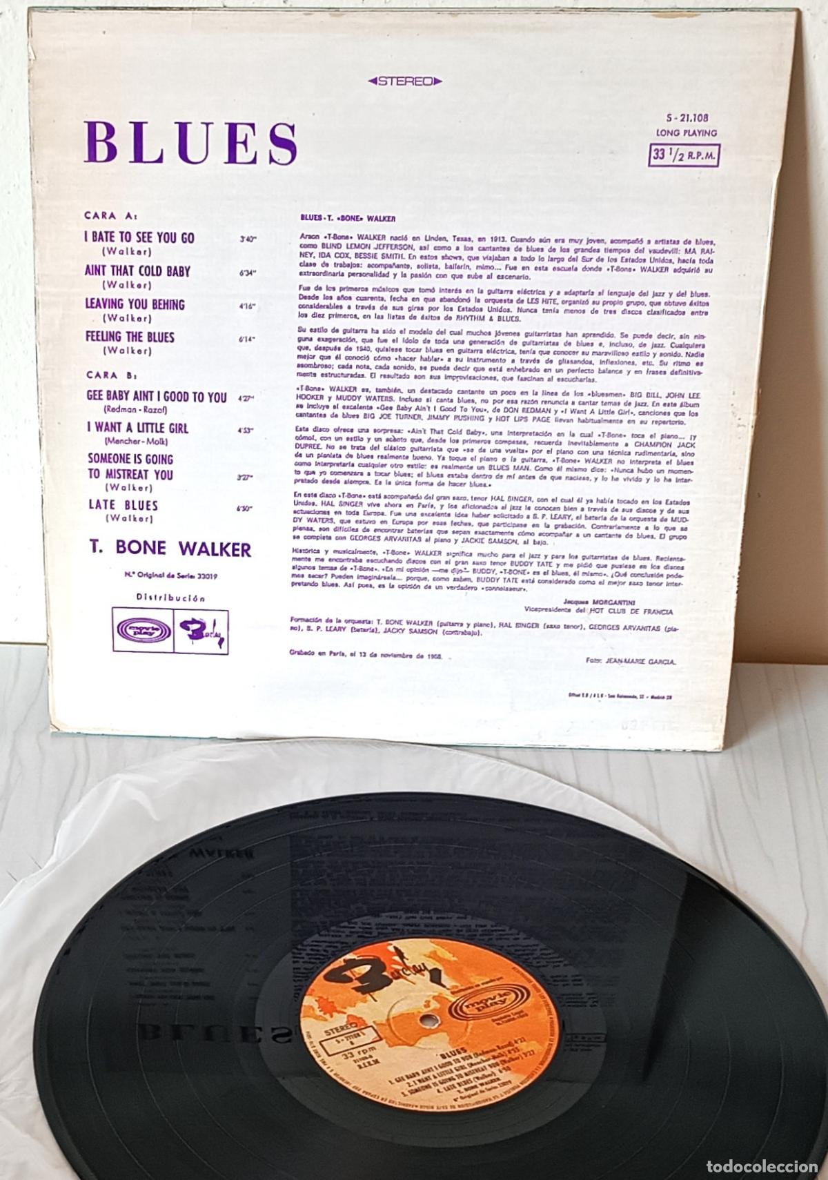 Discos de vinilo: T. BONE WALKER - BLUES BARCLAY - 1969 - Foto 2