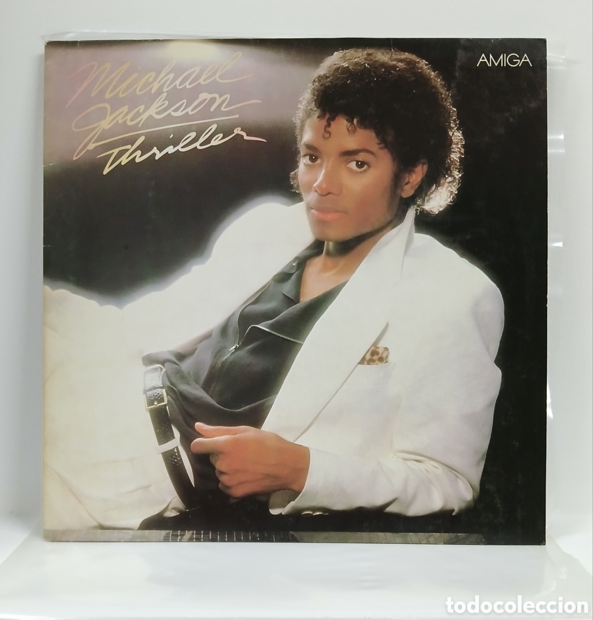 Discos de vinilo: MICHAEL JACKSON &rdquo;THRILLER&rdquo; LP. ORIG. ALEMANIA ORIENTAL. 1984 (VINILO NM, COMO NUEVO)
