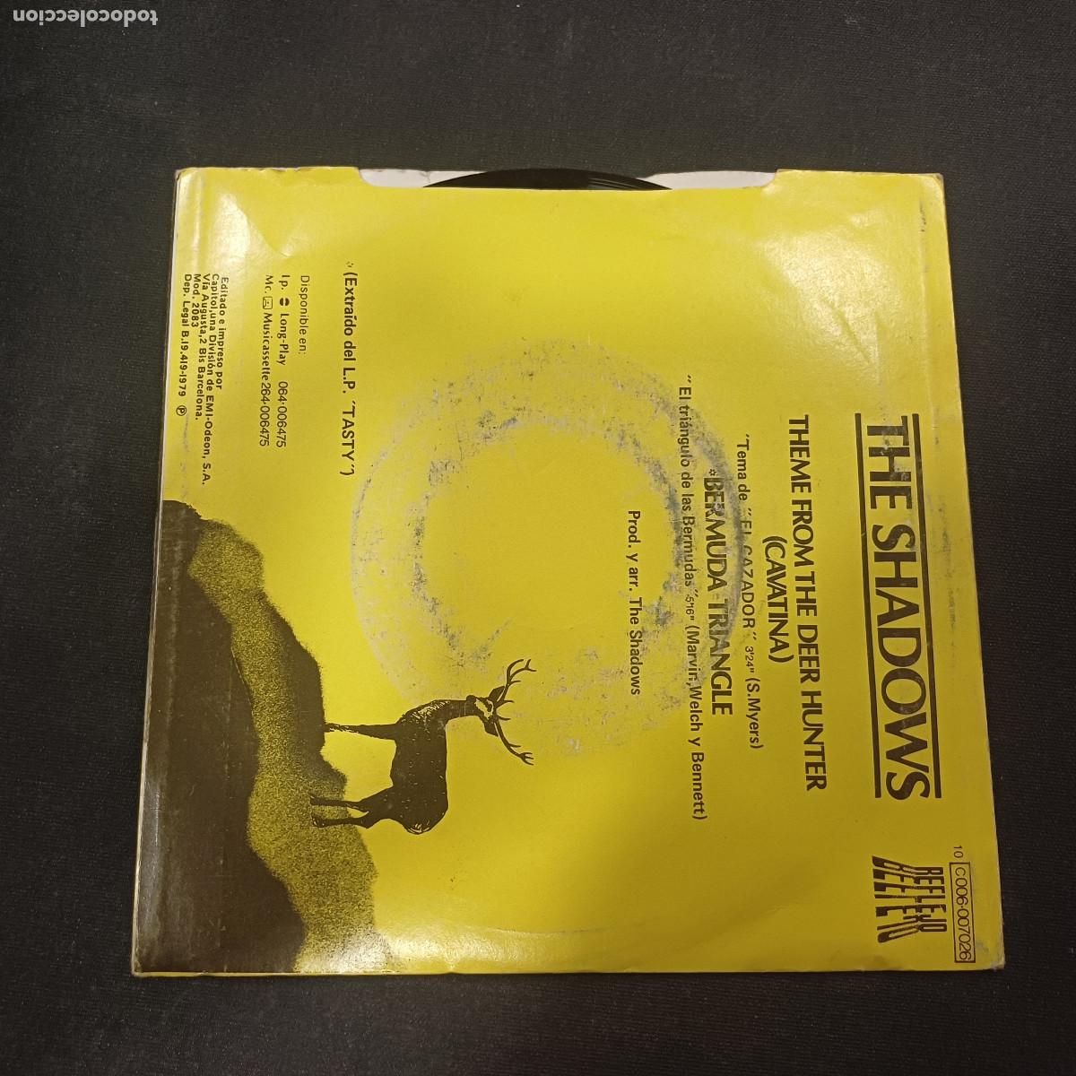 Discos de vinilo: THE SHADOWS/EL CAZADOR/SINGLE TEMA DE LA PELICULA. - Foto 3
