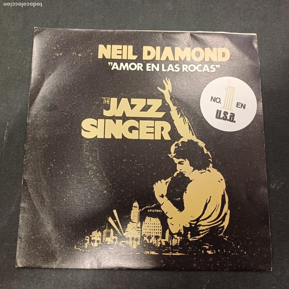 Discos de vinilo: NEIL DIAMOND/AMOR EN LAS ROCAS/SINGLE THE JAZZ SINGER. - Foto 1