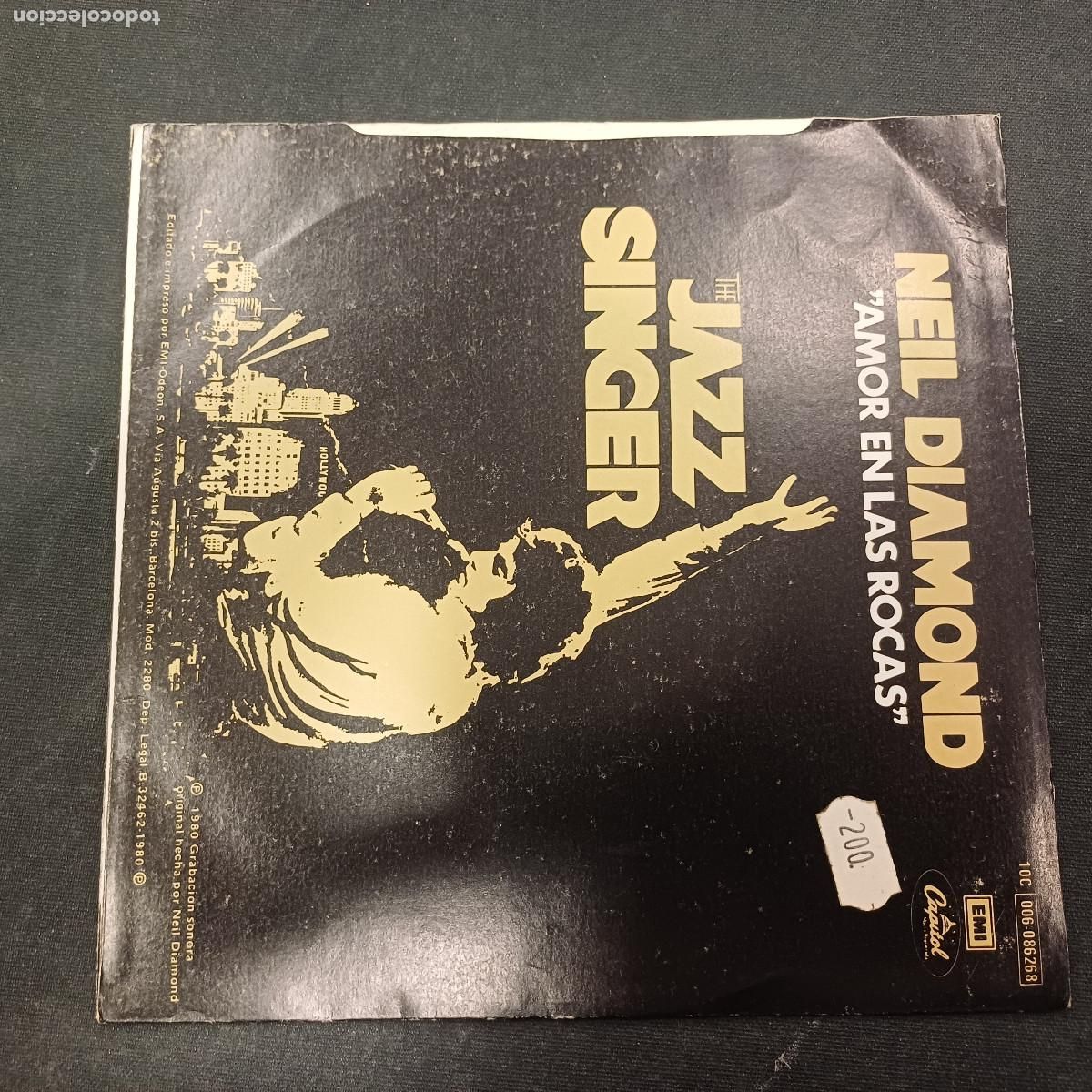 Discos de vinilo: NEIL DIAMOND/AMOR EN LAS ROCAS/SINGLE THE JAZZ SINGER. - Foto 3