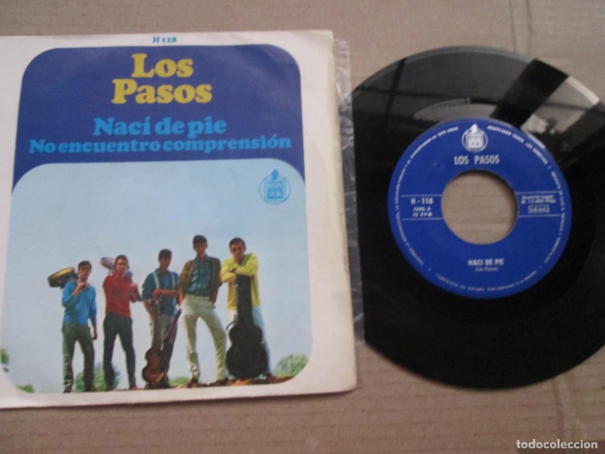 Discos de vinilo: LOS PASOS - Nac&iacute; de Pie / No encuentro comprensi&oacute;n. Single, ed espa&ntilde;ola 7&rdquo; 1966. Muy buen estado VG+