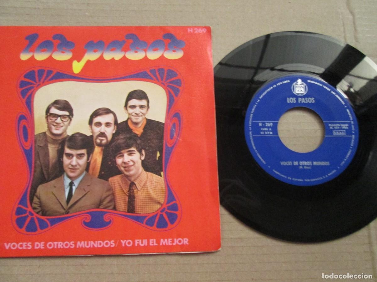Discos de vinilo: LOS PASOS - Voces de otros mundos / Yo fui el mejor. Single, ed espa&ntilde;ola 7&rdquo; 1968. Magn&iacute;fico (VG+/NM)