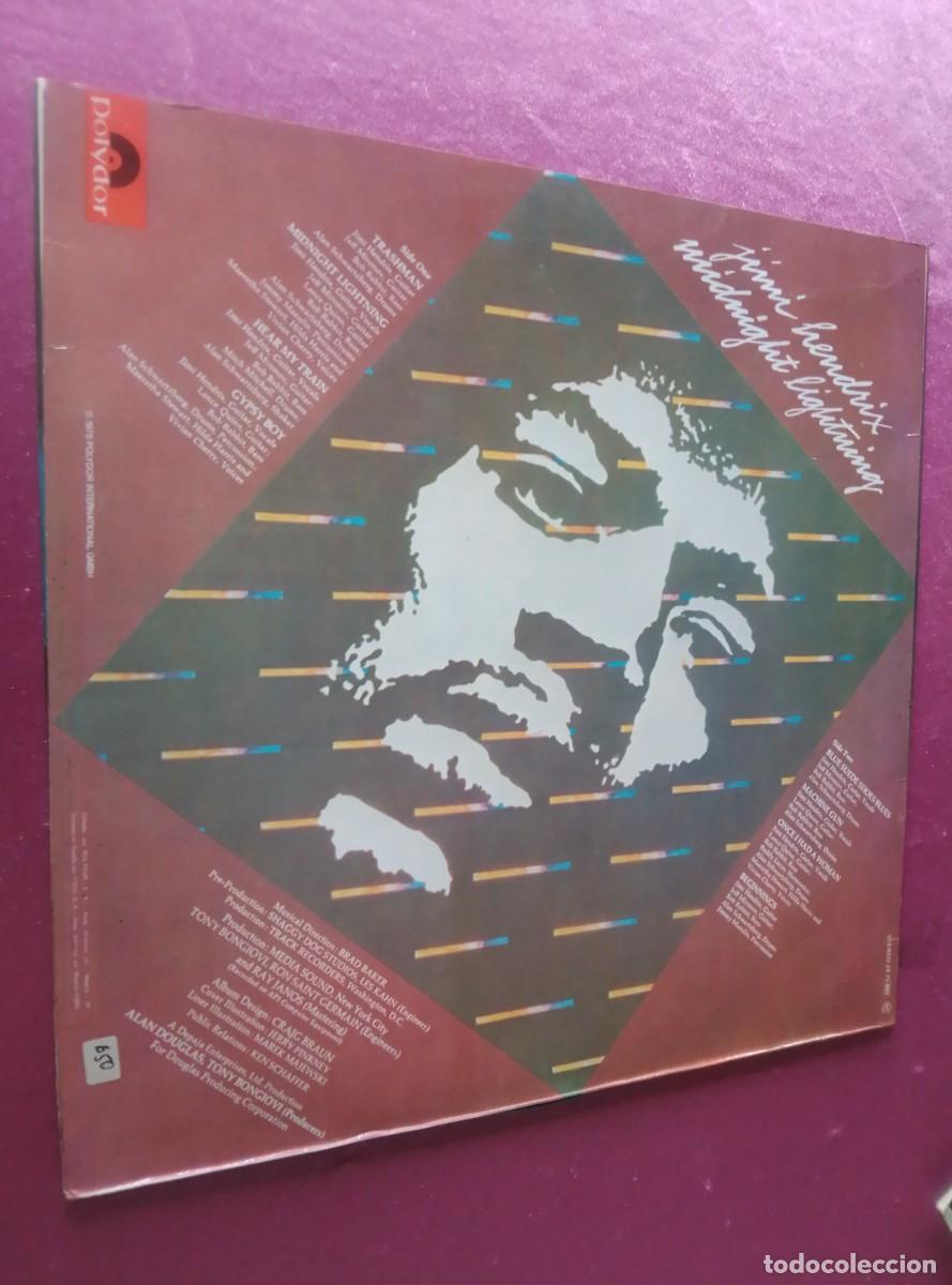 Discos de vinilo: JIMI HENDRIX MIDNIGHT LIGHTNING 1980 LP L32 3 2 - Foto 2