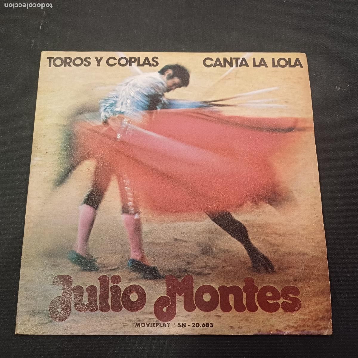 Discos de vinilo: JULIO MONTES/TOROS Y COPLAS/SINGLE. - Foto 1