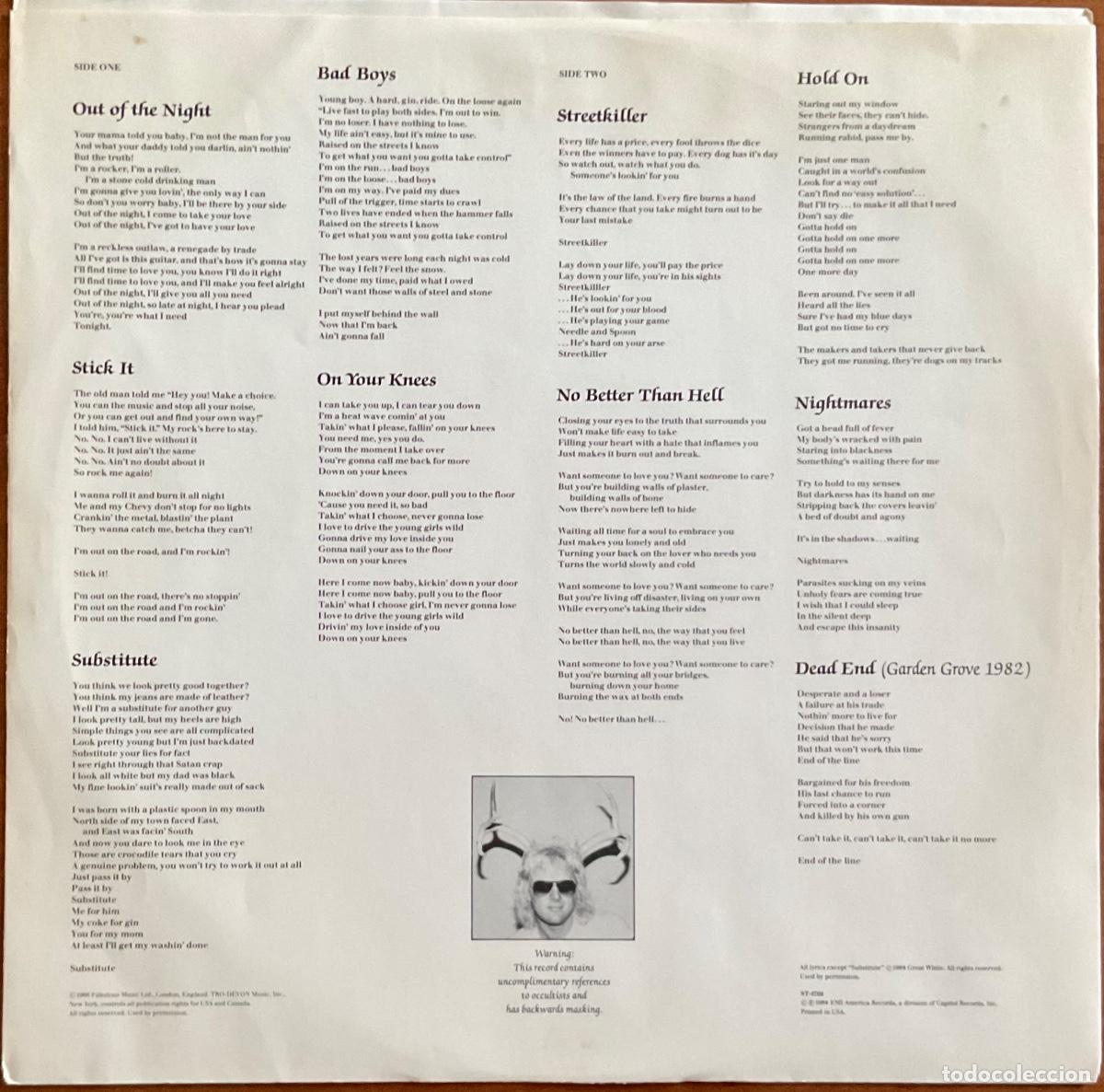 Discos de vinilo: GREAT WHITE - GREAT WHITE - Foto 3