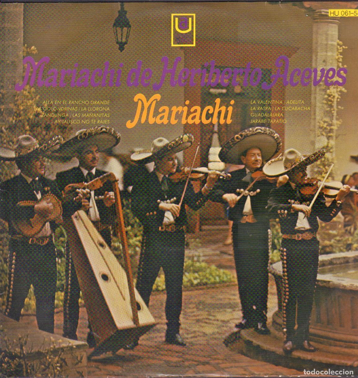 Discos de vinilo: MARIACHI DE &rdquo;HERIBERTO ACEVES&rdquo; - MARIACHI / GUADALAJARA, JARABE TAPAIO.../ LP UA 1968 RF-26466