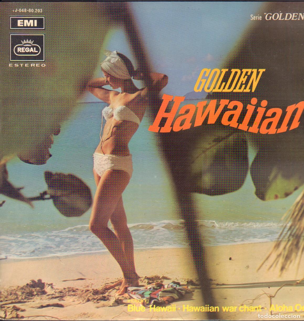 Discos de vinilo: GOLDEN HAWAIIAN - BLUE HAWAII, HAWAIIAN WAR CHANT, ALOHA OE.../ LP EMI 1969 RF-26480