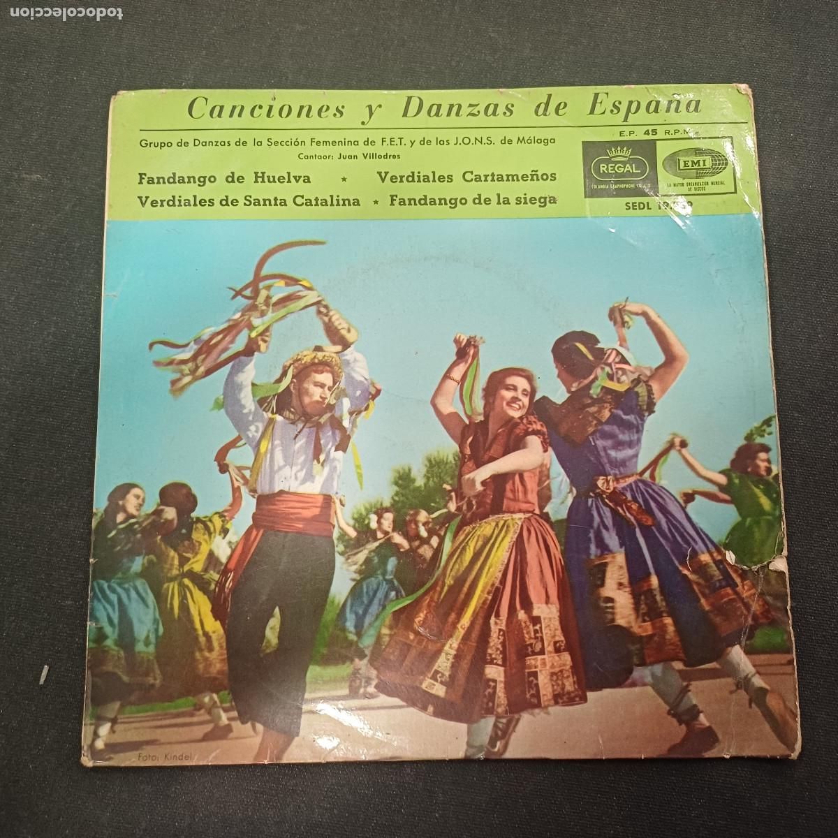 Discos de vinilo: CANCIONES Y DANZAS DE ESPA&Ntilde;A/FANDANGO DE HUELVA/SINGLE.