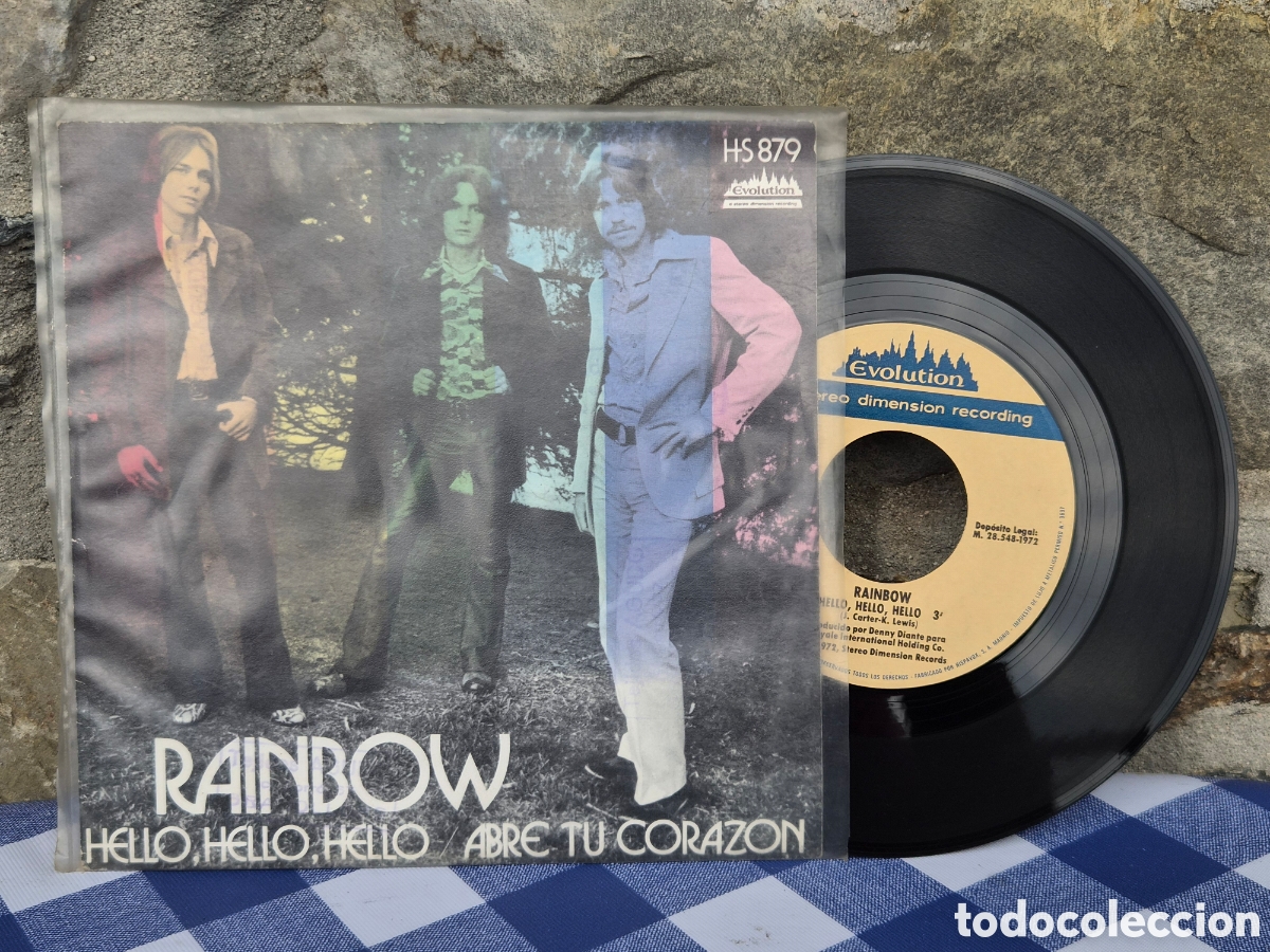 Discos de vinilo: ANTIGUO EP RAINBOW HELLO HELLO HELLO ABRE TU CORAZON ORIGINAL