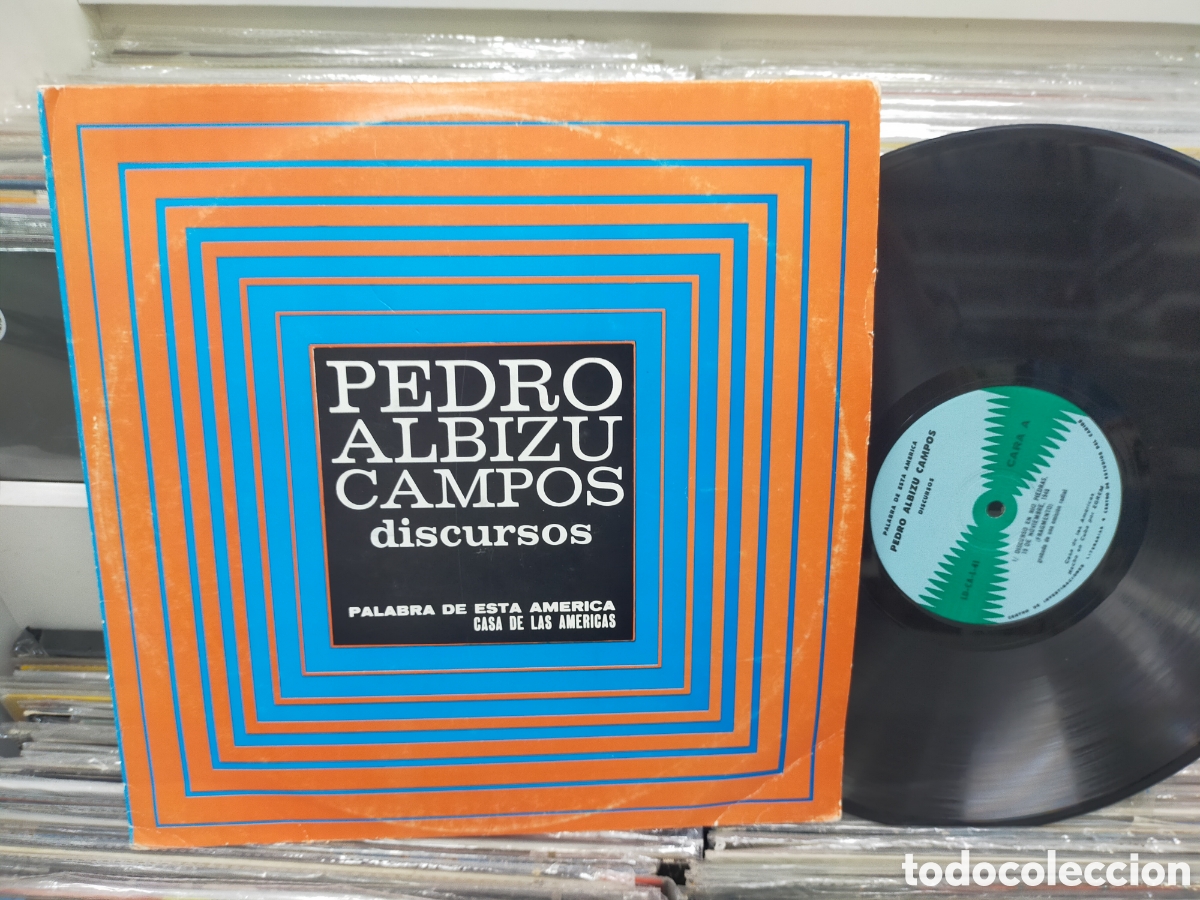 Discos de vinilo: Pedro albizu campos discurso LP palabra de esta Am&eacute;rica cuba 1981