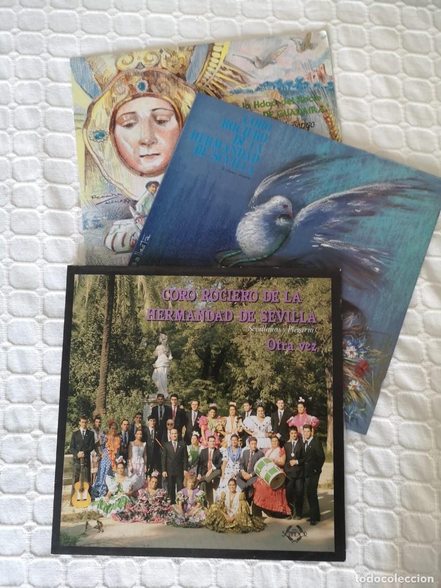 Discos de vinilo: Lote 3 LPs Vinilo - Coros Rocieros (Sevilla y Alcal&aacute; de Guada&iacute;ra) - Ediciones Senador (1987-1988)