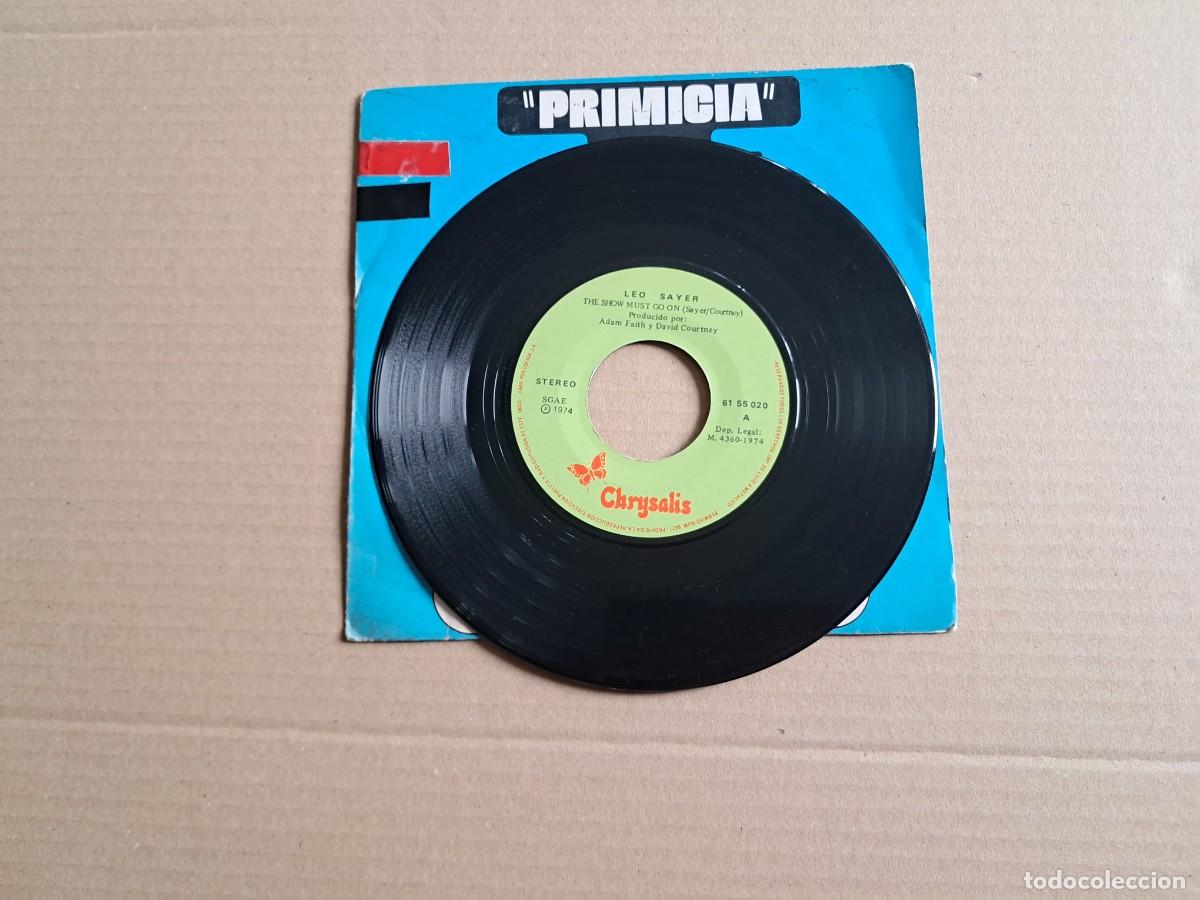 Discos de vinilo: LEO SAYER - THE SHOW MUST GO ON SINGLE PROMOCIONAL 1974 EDICION ESPA&Ntilde;OLA