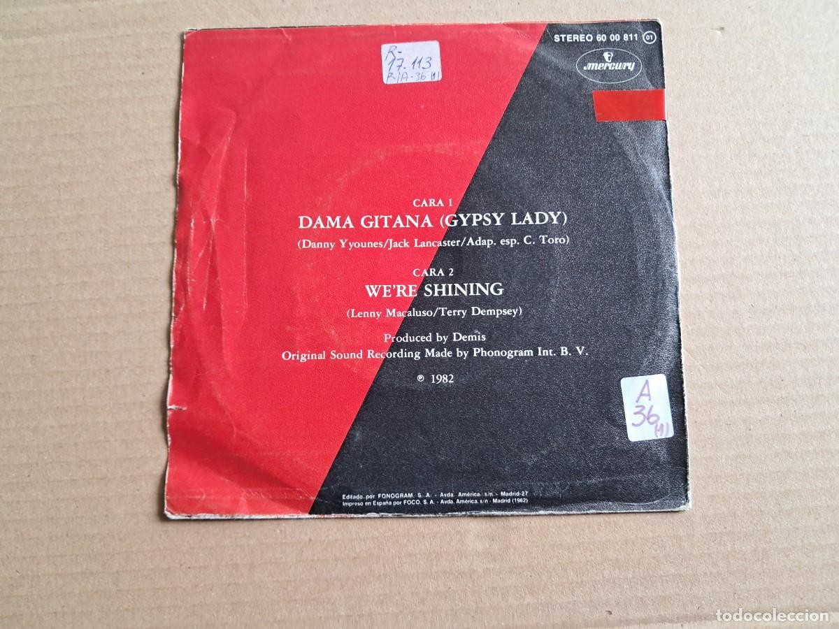 Discos de vinilo: DEMIS ROUSSOS - DAMA GITANA SINGLE 1982 EDICION ESPA&Ntilde;OLA - Foto 3