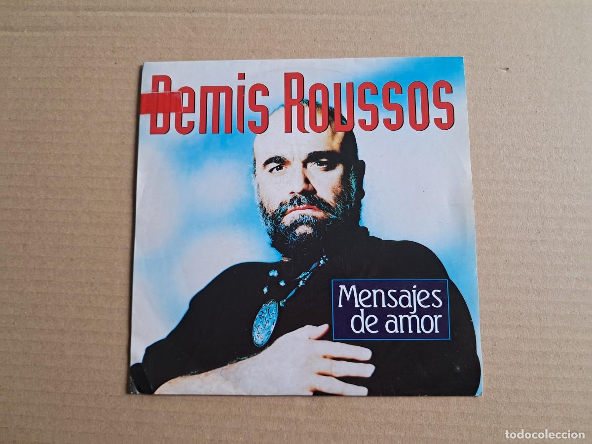 Discos de vinilo: DEMIS ROUSSOS - MENSAJES DE AMOR SINGLE 1990 EDICION ESPA&Ntilde;OLA