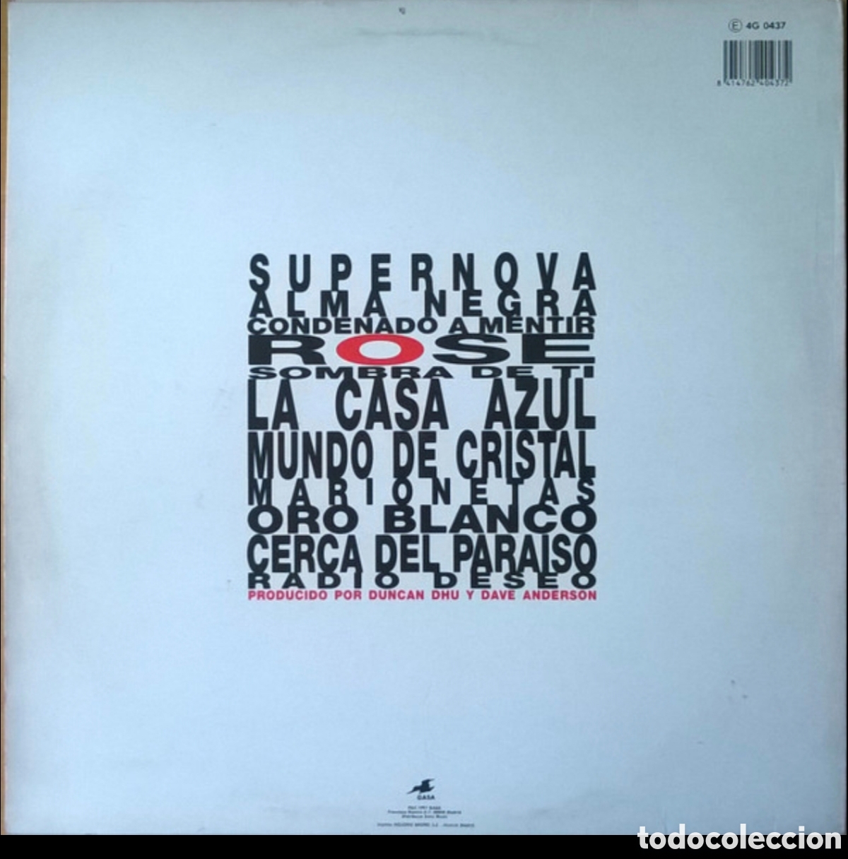 Discos de vinilo: Duncan Dhu: Supernova LP Espa&ntilde;a 1991 - Foto 2