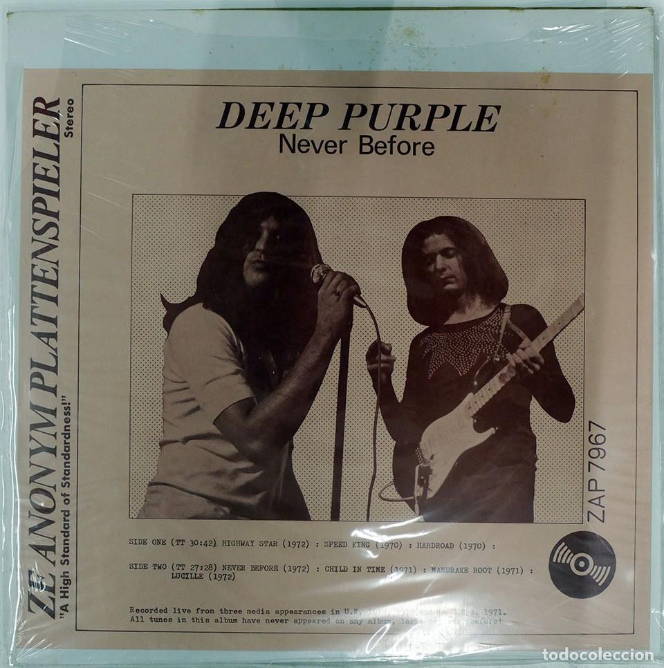 Discos de vinilo: Deep Purple &rdquo;Never Before&rdquo; live 1970/72 japanese pressing, black vinyl very very rare!!