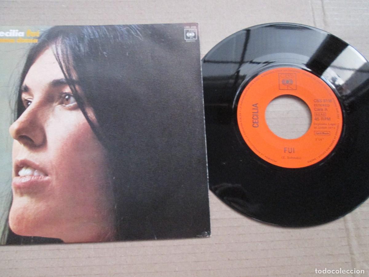 Discos de vinilo: CECILIA - Fui / Dama, Dama. Single, edici&oacute;n espa&ntilde;ola 7&rdquo; 1972. Magn&iacute;fico estado (VG+/NM)