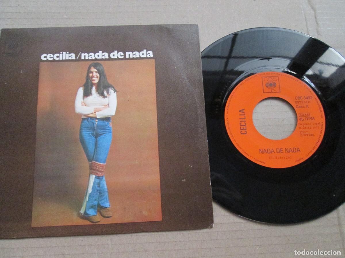 Discos de vinilo: CECILIA - Nada de nada / Mi gata Luna. Single, edici&oacute;n espa&ntilde;ola 7&rdquo; 1972. Magn&iacute;fico estado (VG+/NM)